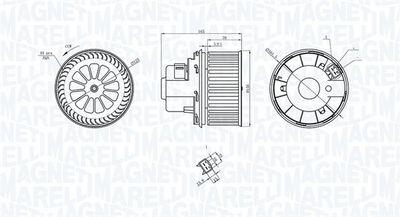 Fläktmotor - Kupéfläkt MAGNETI MARELLI 069412235010