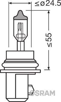 Dimljuslampa - Glödlampa, dimstrålkastare OSRAM 9007