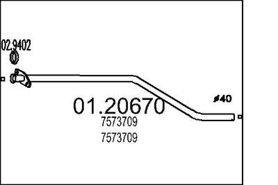 Avgasrör - Avgasrör MTS 01.20670