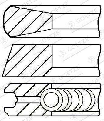 Kolvringar - Kolvringsats GOETZE ENGINE 08-114700-00