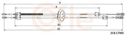 Kabel, manuell växellåda - Vajer, manuell transmission COFLE 92.2CB.CT005