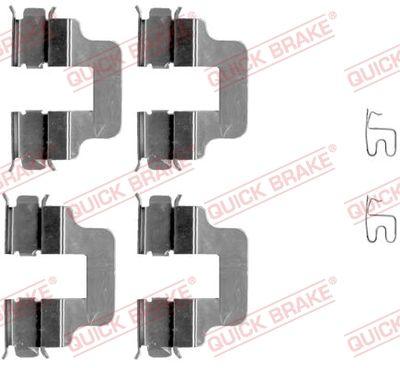 Bromssystem tillbehör - Tillbehörssats, skivbromsbelägg QUICK BRAKE 109-1245