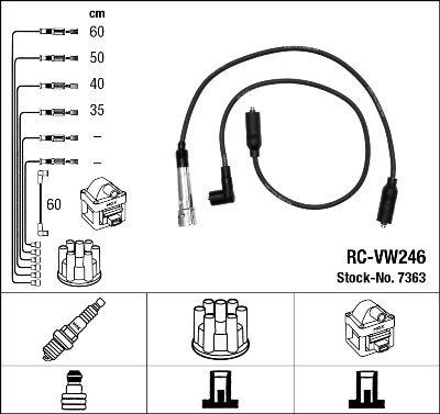 Tändkabel - Tändkabelsats NGK 7363