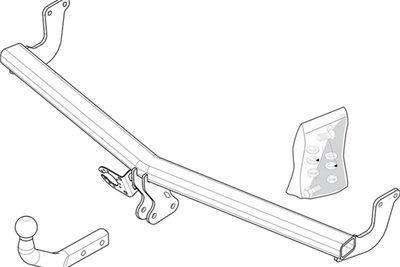 Dragkrokar och kablagekit - Släpfordonstillkoppling BRINK 526600