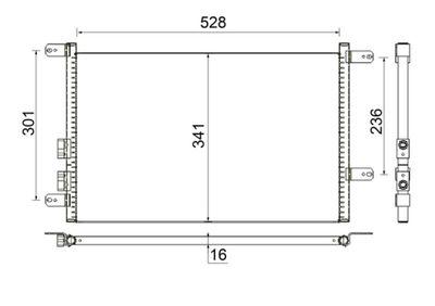 Kondensor - Kondensor, klimatanläggning MAHLE AC 804 000S