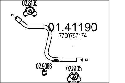 Avgasrör - Avgasrör MTS 01.41190