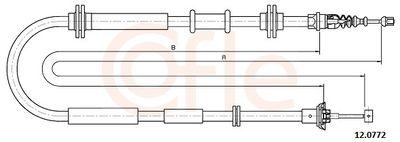 Parkeringsbromskablar - Vajer, parkeringsbroms COFLE 92.12.0772