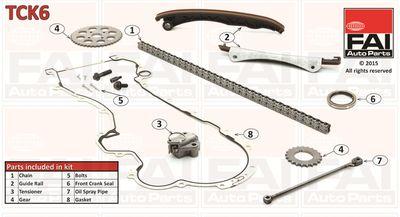 Kamkedjesats - Transmissionskedjesats FAI AUTOPARTS TCK6