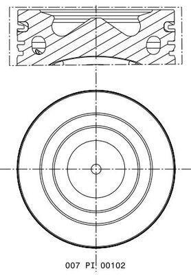 Kolv - Kolv MAHLE 007 PI 00102 001