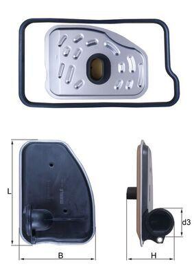 Automatväxellådefilter - Hydraulikfilter, automatväxel KNECHT HX 238D