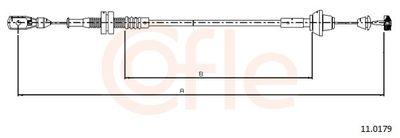 Spjällkabel - Gasvajer COFLE 92.11.0179