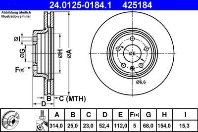 Bromsskivor - Bromsskiva ATE 24.0125-0184.1