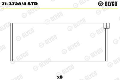 Vevaxellager - Vevstakslager GLYCO 71-3728/4 STD