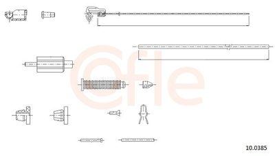 Spjällkabel - Gasvajer COFLE 92.10.0385