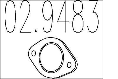 Packning, avgassystem - Packning, avgasrör MTS 02.9483