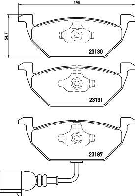 Bromsbelägg - Bromsbeläggssats, skivbroms BREMBO P 85 072