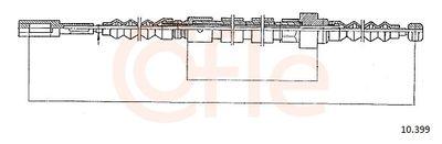 Parkeringsbromskablar - Vajer, parkeringsbroms COFLE 92.10.399