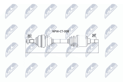 Drivaxel - Drivaxel NTY NPW-CT-008