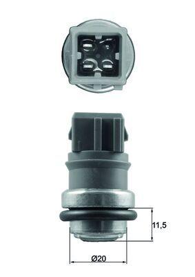 Kylvätsketemperatursensor - Sensor, kylmedelstemperatur MAHLE TSE 31