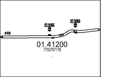 Avgasrör - Avgasrör MTS 01.41200