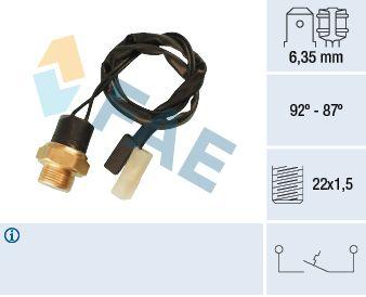 Temperaturfläkt, kylarradiatorfläkt - Termokontakt, kylarfläkt FAE 37501