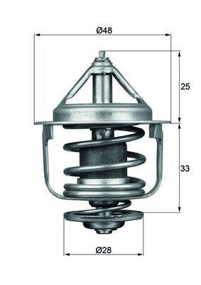 Termostat - Termostat, kylmedel MAHLE TX 87 77D