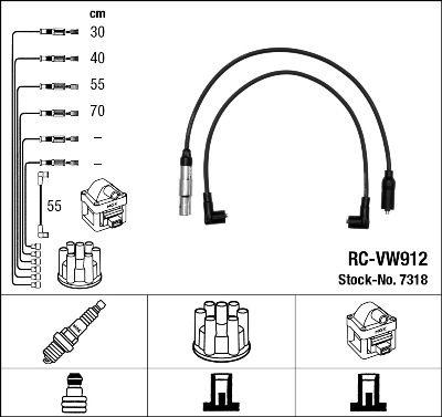 Tändkabel - Tändkabelsats NGK 7318