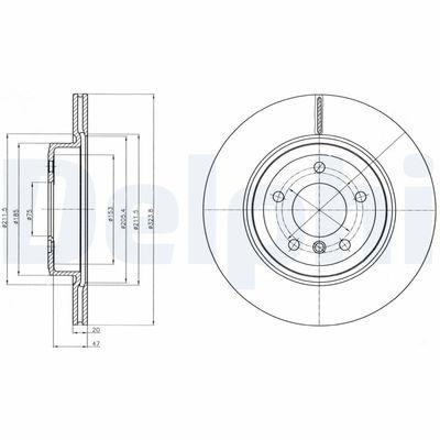 Bromsskivor - Bromsskiva DELPHI BG4325C