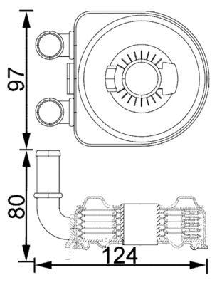 Oljekylare - Oljekylare, motor MAHLE CLC 193 000S