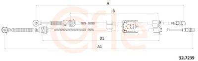 Kabel, manuell växellåda - Vajer, manuell transmission COFLE 92.12.7239