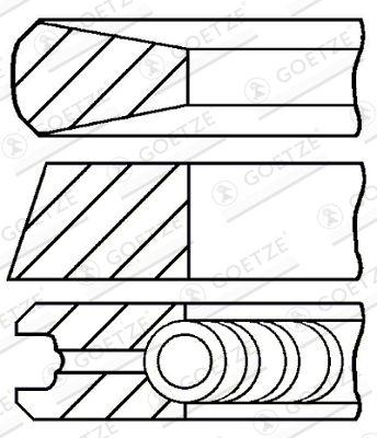 Kolvringar - Kolvringsats GOETZE ENGINE 08-122200-00