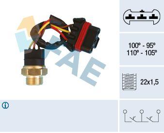 Temperaturfläkt, kylarradiatorfläkt - Termokontakt, kylarfläkt FAE 38290