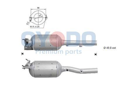 Dieselpartikelfilter - Sot-/partikelfilter, avgassystem OYODO 20N0038-OYO