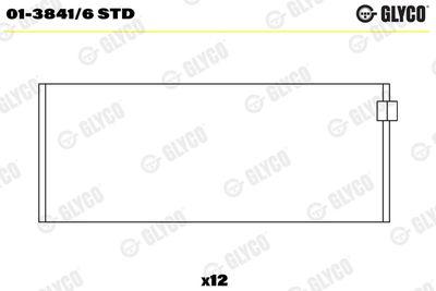 Vevaxellager - Vevstakslager GLYCO 01-3841/6 STD