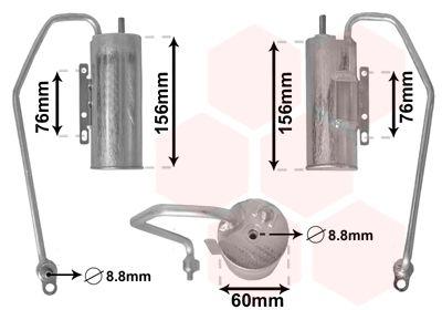 Torkfilter - Torkare,m klimatanläggning VAN WEZEL 3700D398