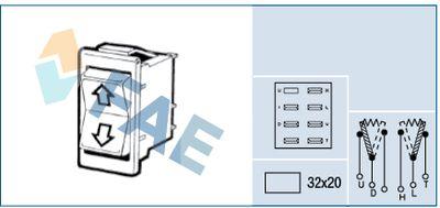 Fönsterströmbrytare - Brytare, fönsterhiss FAE 64180