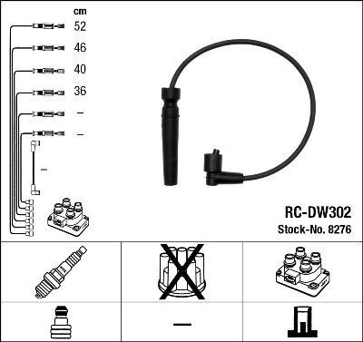 Tändkabel - Tändkabelsats NGK 8276