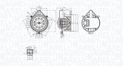 Fläktmotor - Kupéfläkt MAGNETI MARELLI 069412281010