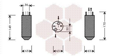 Torkfilter - Torkare,m klimatanläggning VAN WEZEL 8100D022