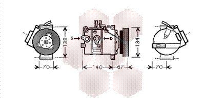 A/C-kompressor - Kompressor, klimatanläggning VAN WEZEL 5900K142