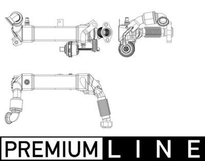 EGR-kylare - Kylare, avgasåterföring MAHLE CE 16 001P