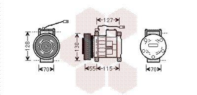 A/C-kompressor - Kompressor, klimatanläggning VAN WEZEL 2100K032