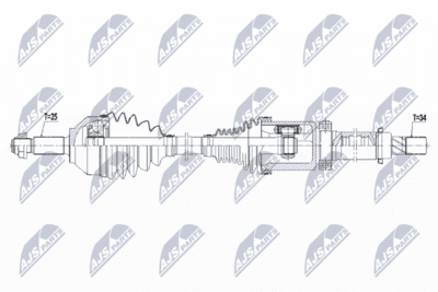 Drivaxel - Drivaxel NTY NPW-FR-127