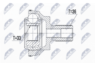 CV-led - Ledsats, drivaxel NTY NPZ-VW-043