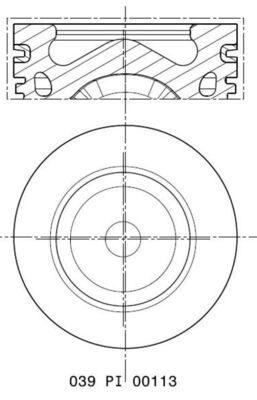 Kolv - Kolv MAHLE 039 PI 00113 002