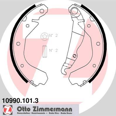 Bromsbackar - Bromsbackar, sats ZIMMERMANN 10990.101.3