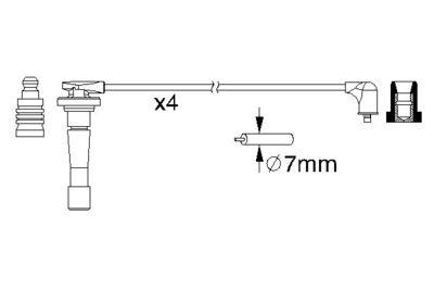 Tändkabel - Tändkabelsats BOSCH 0 986 357 150