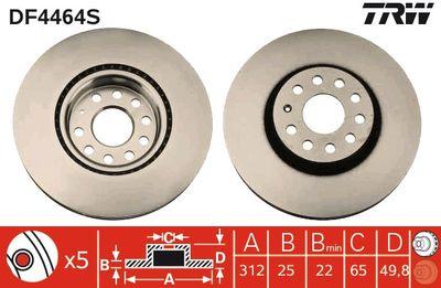 Bromsskivor - Bromsskiva TRW DF4464S