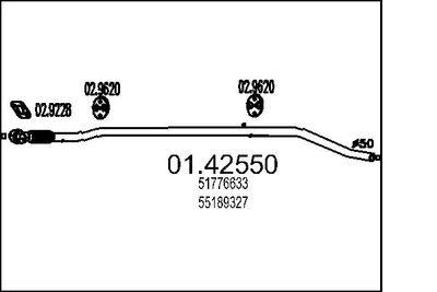 Avgasrör - Avgasrör MTS 01.42550