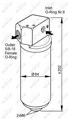 Torkfilter - Torkare,m klimatanläggning NRF 33087